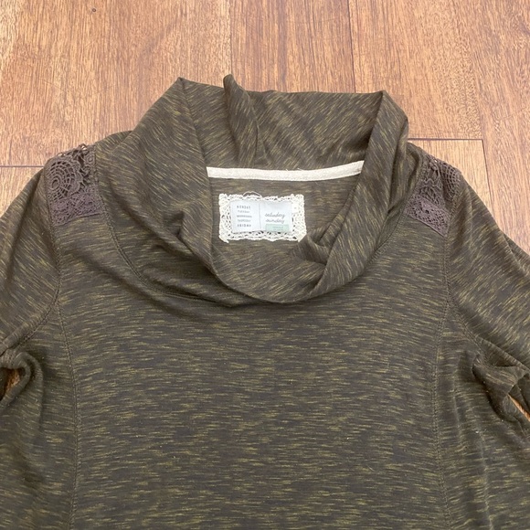 Saturday Sunday Anthropologie Long Sleeve Cowel Neck Boho Dress Sz Small - Picture 3 of 4